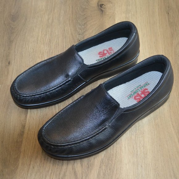 SAS Women's Tour Black Leather Walking Shoe - Comfort & Support, Size 8.5 M - View #7